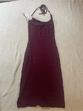 Old Navy Sleeveless Halter Maxi Dress - Burgundy